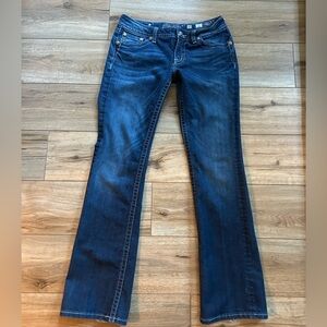 Miss Me Dark Blue Jeans with beaded pocket details